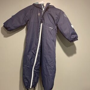 Wedze Boys Girls Blue Snowsuit 2-3 Years Hooded Winter Ski